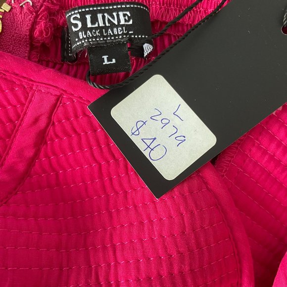 Sline Pink Strapless Peplum Top - Picture 3 of 4